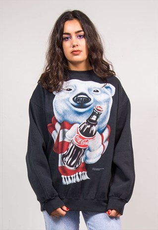 90'S VINTAGE COCA COLA WINTER POLAR BEAR SWEATSHIRT JUMPER