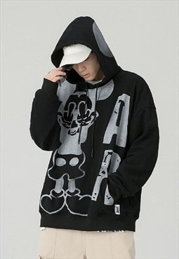 Mickey mouse hoodie Disney cartoon pullover in black