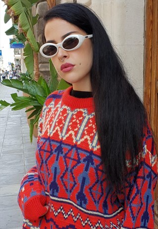 VINTAGE 80S CLASSIC KNITWEAR JUMPER OVERSIZE COD.8-81