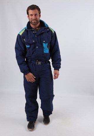 VINTAGE BRUGI FULL SKI SUIT SPORTS UK XS 34 - 36" (E2G)