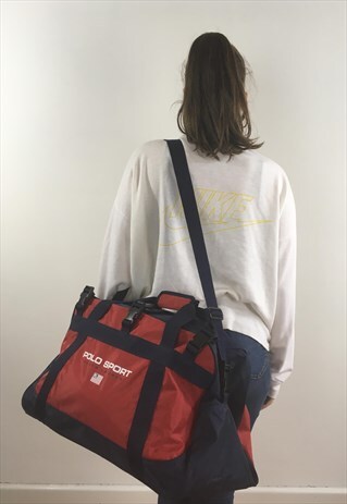 MENS NEW VINTAGE RALPH LAUREN BAG POLO SPORT DUFFLE BAG