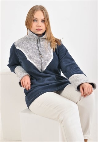 VINTAGE 90S 1/4 ZIP FLEECE JUMPER