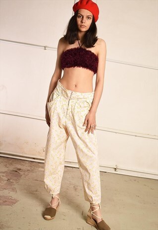80'S RETRO HIGHWAISTED FESTIVAL SHORT CUT TROUSERS