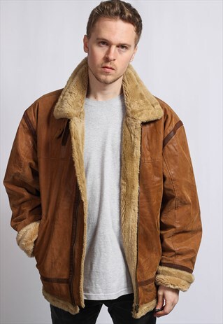 VINTAGE LEATHER SHEEPSKIN JACKET