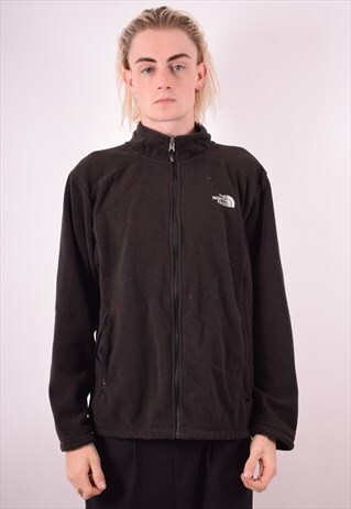 THE NORTH FACE MENS VINTAGE FLEECE JACKET LARGE BLACK 90S