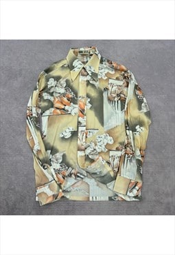 Vintage Patterned Shirt Men's M