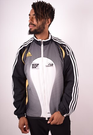 ADIDAS MENS VINTAGE TRACKSUIT TOP JACKET MEDIUM MULTI 90S