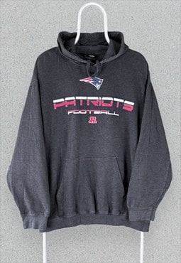 Vintage NFL Grey Hoodie New England Patriots Mens Large