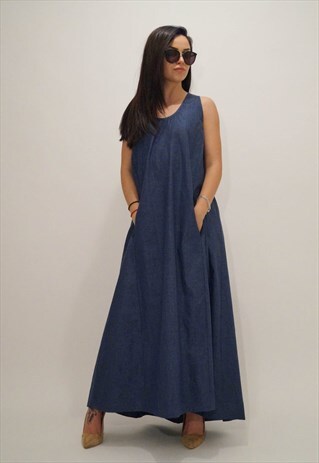 XXL DRESS FLOOR LOOSE LONG DRESS KAFTAN MAXI TUNIC F1854