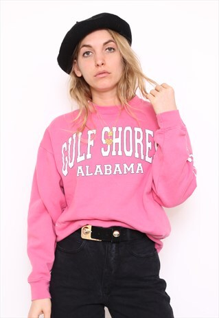 VINTAGE 90S PINK USA SWEATER JUMPER