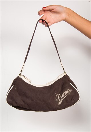 90'S Y2K VINTAGE BROWN PUMA MINI HANDBAG BAG