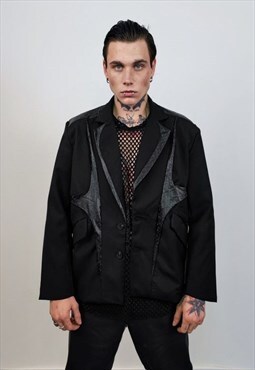 Formal blazer snake skin jacket utility python bomber coat 