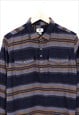 VINTAGE OLD NAVY SHIRT MULTICOLOUR HALF BUTTON UP COLLARED