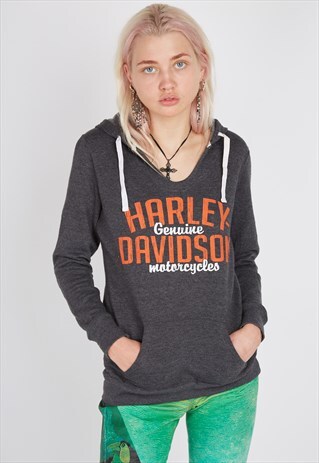 VINTAGE HARLEY-DAVIDSON GREY HOODIE