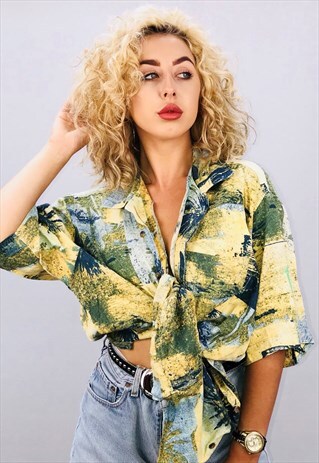 VINTAGE UNISEX HAWAIIAN OVERSIZED PATTERN SHIRT