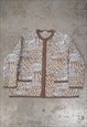 Vintage Knitted Patterned Cardigan Cute Cottagecore Abstract