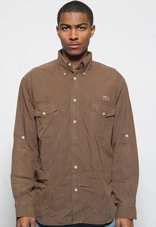 VINTAGE NAPAPIJRI LONG SLEEVE SHIRT BLUE