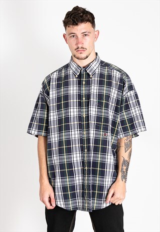 VINTAGE 80S TOMMY HILFIGER SHORT SLEEVE SHIRT / S2133
