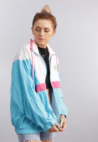VINTAGE OVERSIZED SHELL PATTERNED BOMBER JACKET Z555