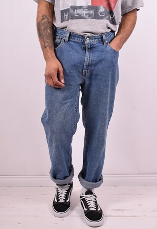 TOMMY HILFIGER MENS VINTAGE JEANS W34 L32 BLUE 90'S