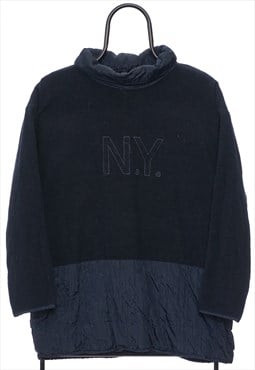 Vintage NY Navy Fleece Sweatshirt Mens
