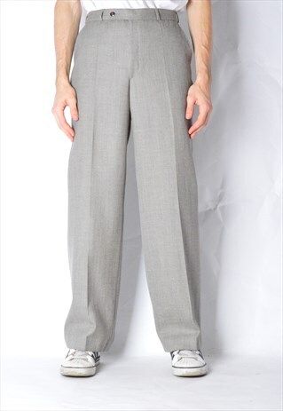 VINTAGE 80S BEIGE GREY PANTS