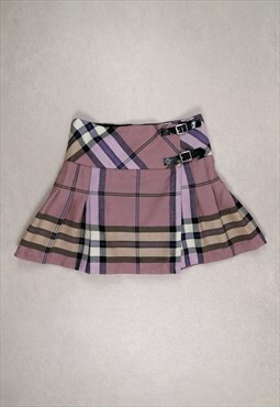 JOHN MORRISON Kilt Makers Vintage 90's Wool Plaid Mini Skirt