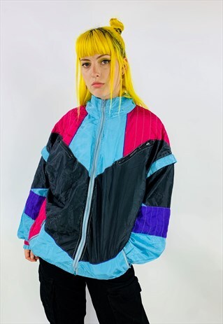 VINTAGE FESTIVAL 80S 90S SHELL RAVE WINDBREAKER JACKET