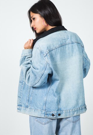 VINTAGE 80S REWORKED COLLAR LEVI'S DENIM JACKET / 0183