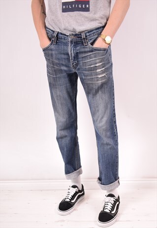 LEVI'S 514 MENS VINTAGE JEANS W32 L30 BLUE 90S