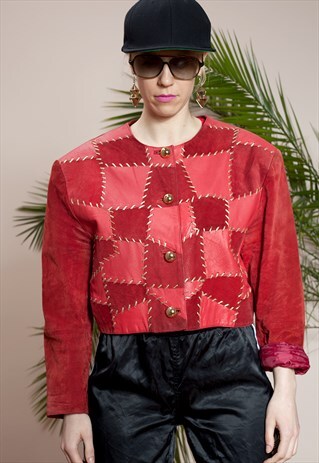 VINTAGE RED LEATHER JACKET