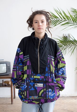 90S VINTAGE COLOURFUL WINDBREAKER