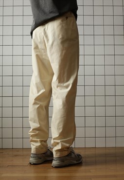 Vintage YVES SAINT LAURENT Pants Trousers 80s Beige YSL
