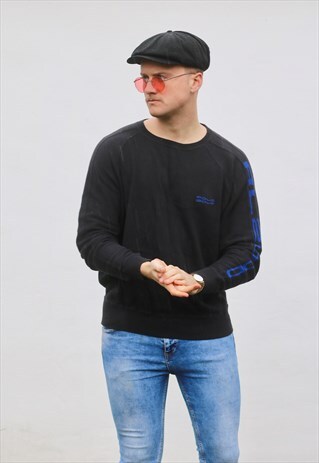RALPH LAUREN USA JET BLACK POLO GOLF SWEATSHIRT
