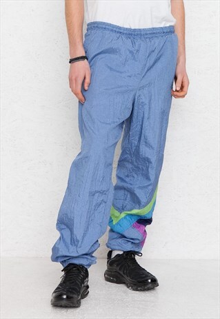 VINTAGE RETRO PURPLE PUMA TRACK BOTTOMS JOGGERS