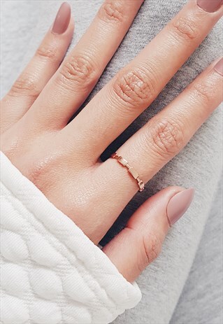 THIN 925 (STERLING SILVER) ROSE GOLD AMELIA RING