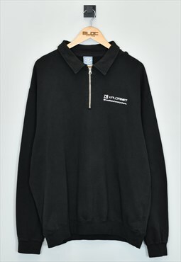 Vintage Xplornet Quarter Zip Sweatshirt Black XXLarge