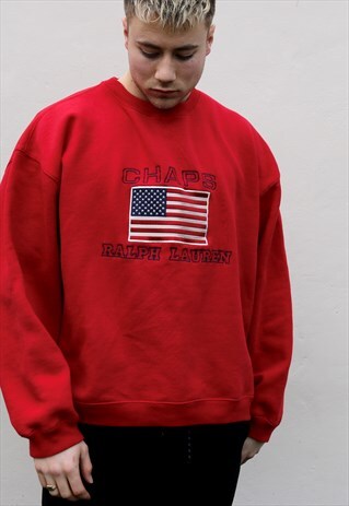 RED CHAPS RALPH LAUREN SWEATSHIRT