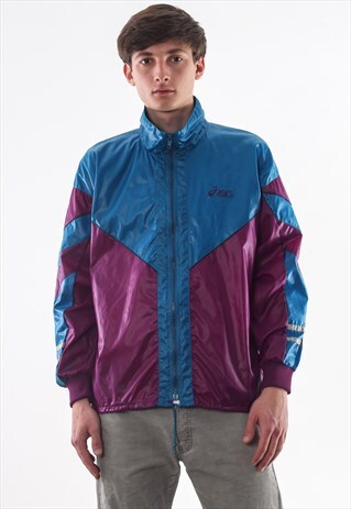 VINTAGE ASICS TRACKSUIT 90S BLUE PURPLE