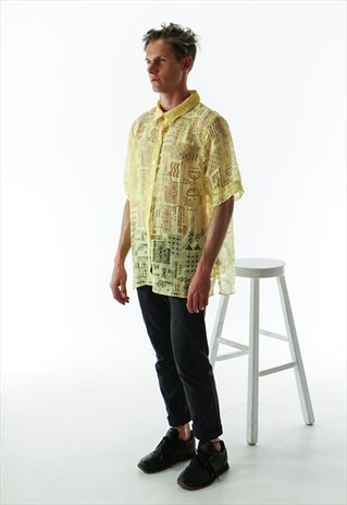 TEXTURED YELLOW SHIRT / FUNKY SUMMERBUTTON UP