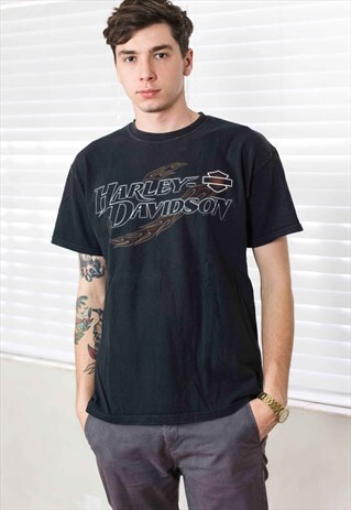 VINTAGE HARLEY DAVIDSON T-SHIRT LOGO 90S L 8.7