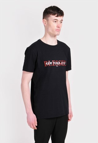 BLACK SHORT-SLEEVE BLESSED T-SHIRT - RELAXED FIT