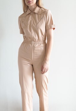 Vintage Neutral Utility Style Overall