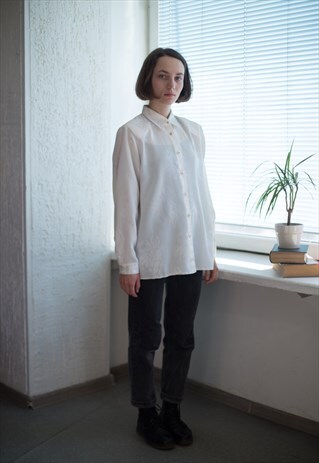 VINTAGE 80'S CREAM SHIMMERING SHIRT