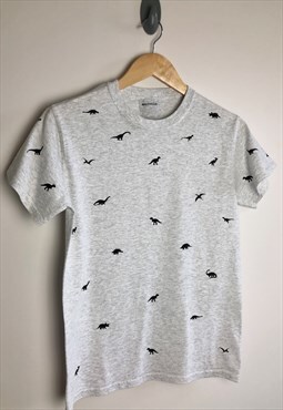 Miniature dinosaur t-shirt- Grey unisex