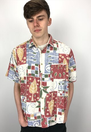 90S VINTAGE PATTERNED FESTIVAL SHIRT