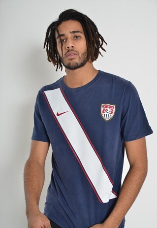 VINTAGE NIKE USA SOCCER T-SHIRT BLUE