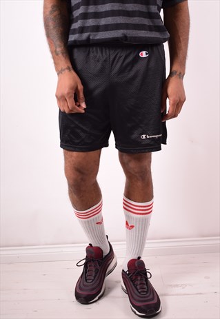 CHAMPION MENS VINTAGE SHORTS MEDIUM BLACK 90S