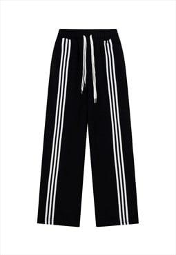 Tapered joggers utility pants grunge stripe sports trousers
