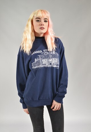 VINTAGE BLUE IMNAHA STORE SWEATER